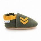 Chaussons cuir souple Army