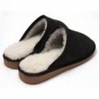 Mules en peau de mouton Ebene